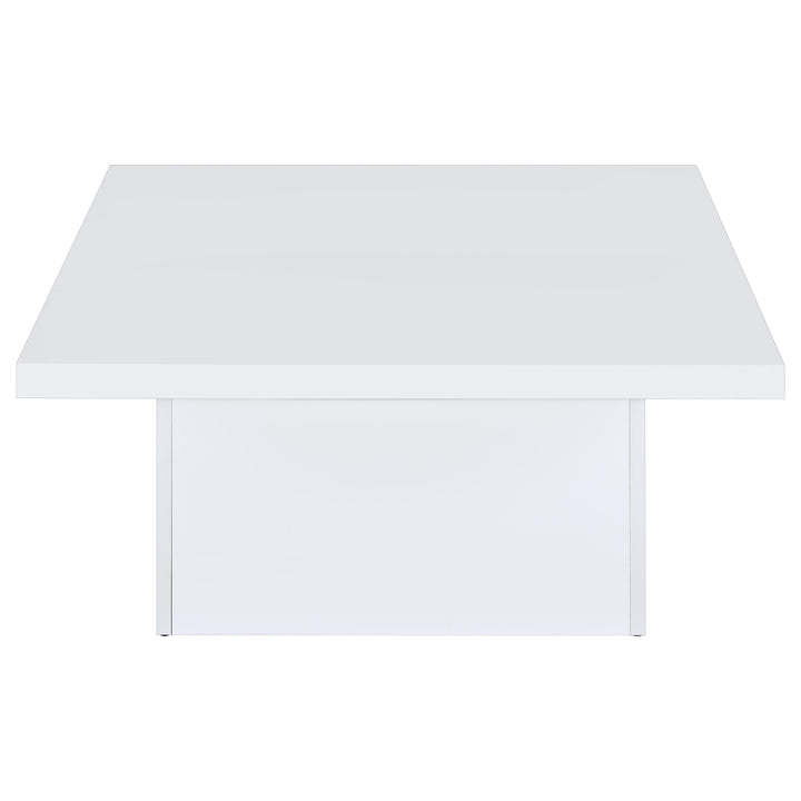 Devar - 3 Piece Square Coffee End Table Set - White High Gloss