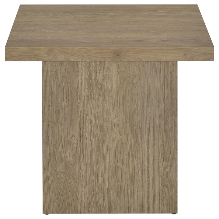 Devar - 2 Piece Square Cocktail Coffee End Table Set - Latte