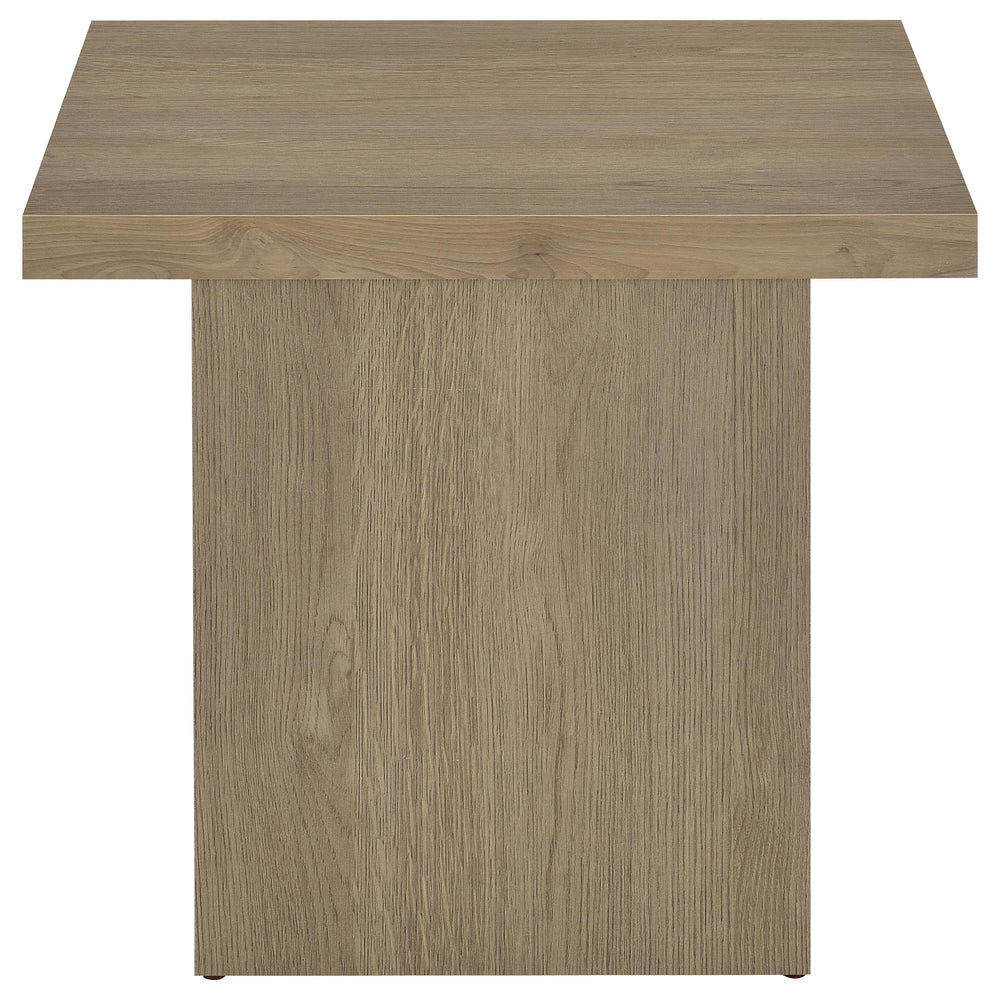 Devar - 2 Piece Square Cocktail Coffee End Table Set - Latte