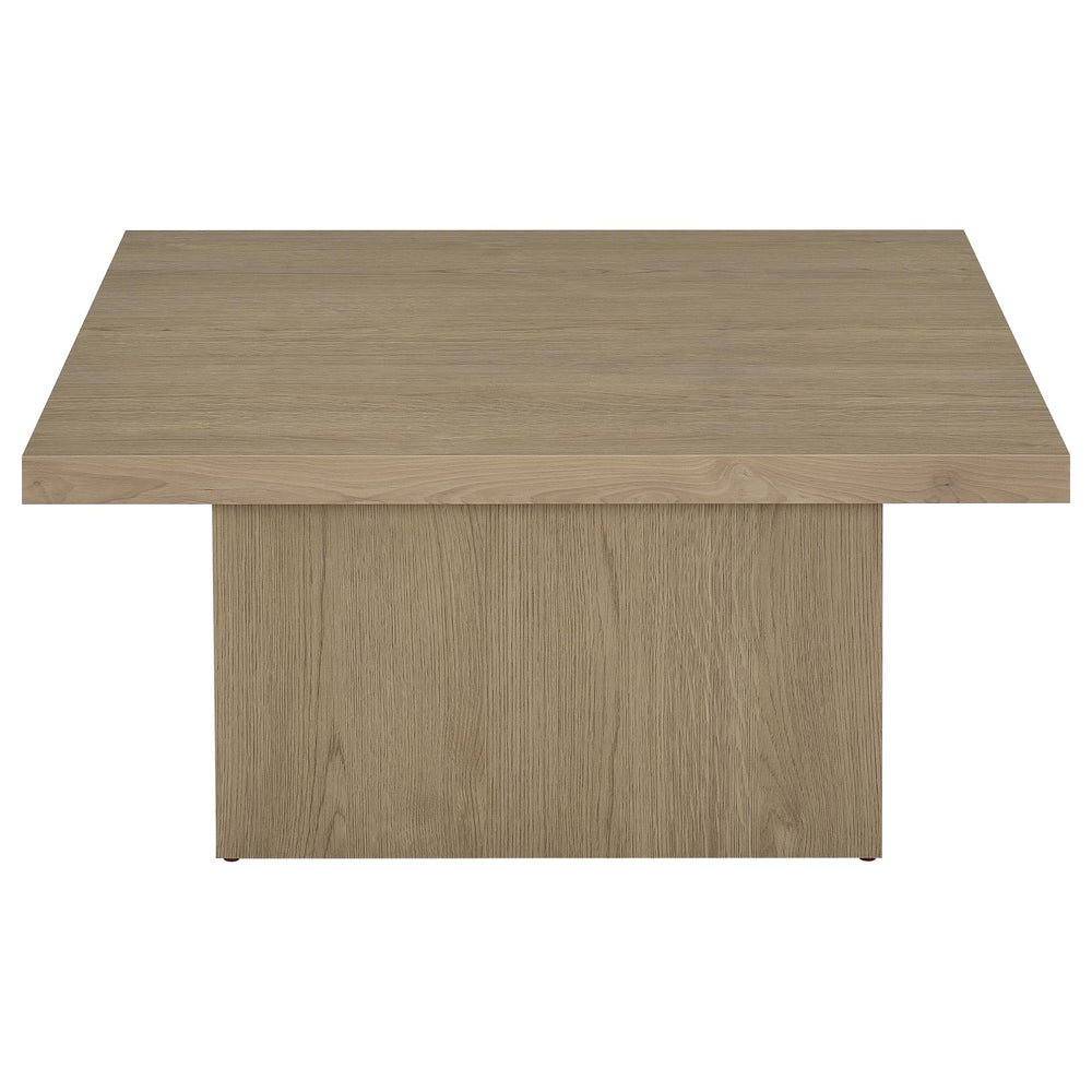 Devar - 2 Piece Square Cocktail Coffee End Table Set - Latte