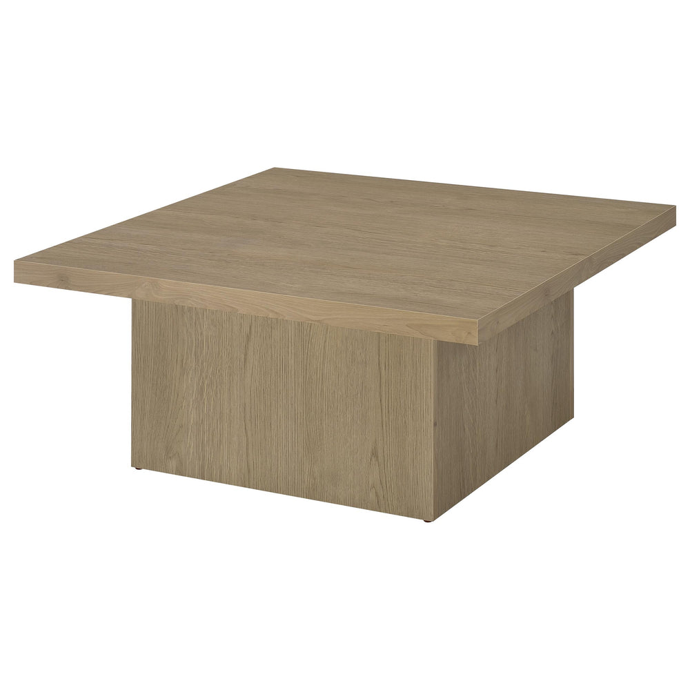 Devar - 2 Piece Square Cocktail Coffee End Table Set - Latte