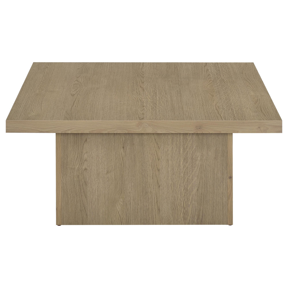 Devar - 2 Piece Square Cocktail Coffee End Table Set - Latte