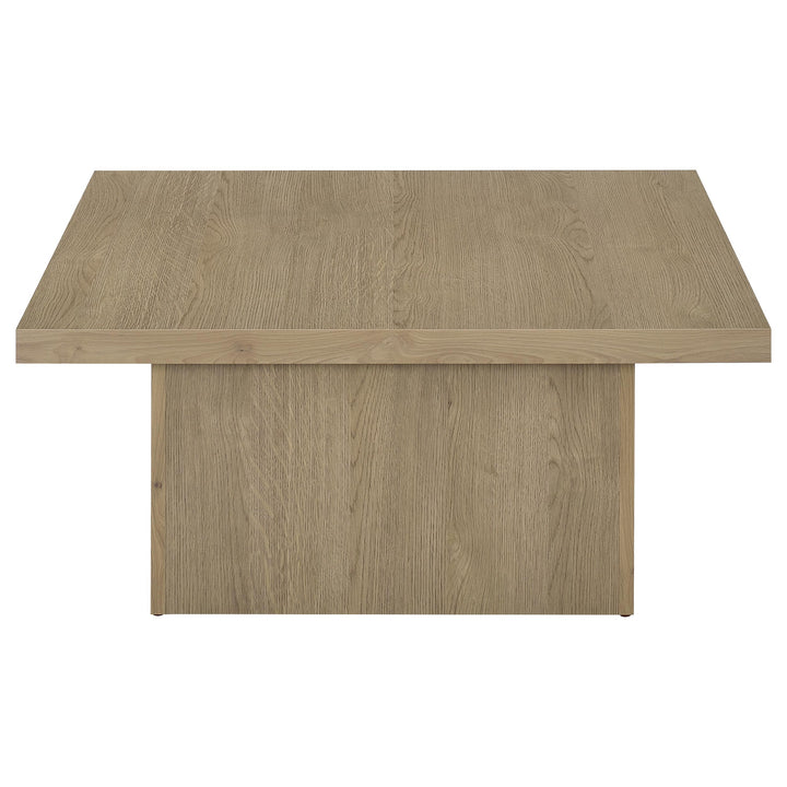 Devar - 2 Piece Square Cocktail Coffee End Table Set - Latte