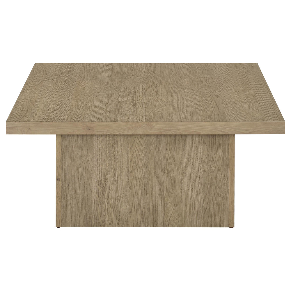 Devar - 2 Piece Square Cocktail Coffee End Table Set - Latte