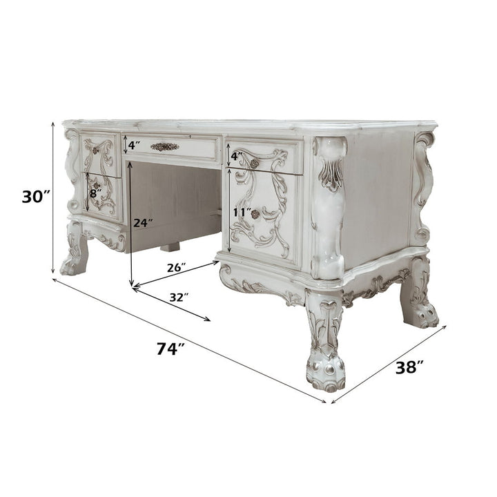 Dresden - Executive Writing Desk - Bone White