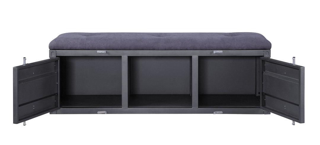 Cargo - Bench With Storage - Gray / Gunmetal