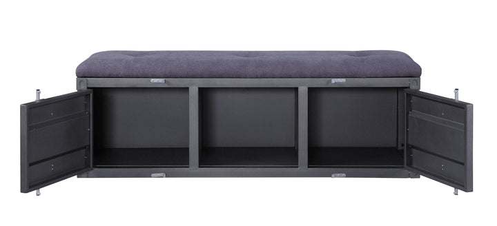 Cargo - Bench With Storage - Gray / Gunmetal