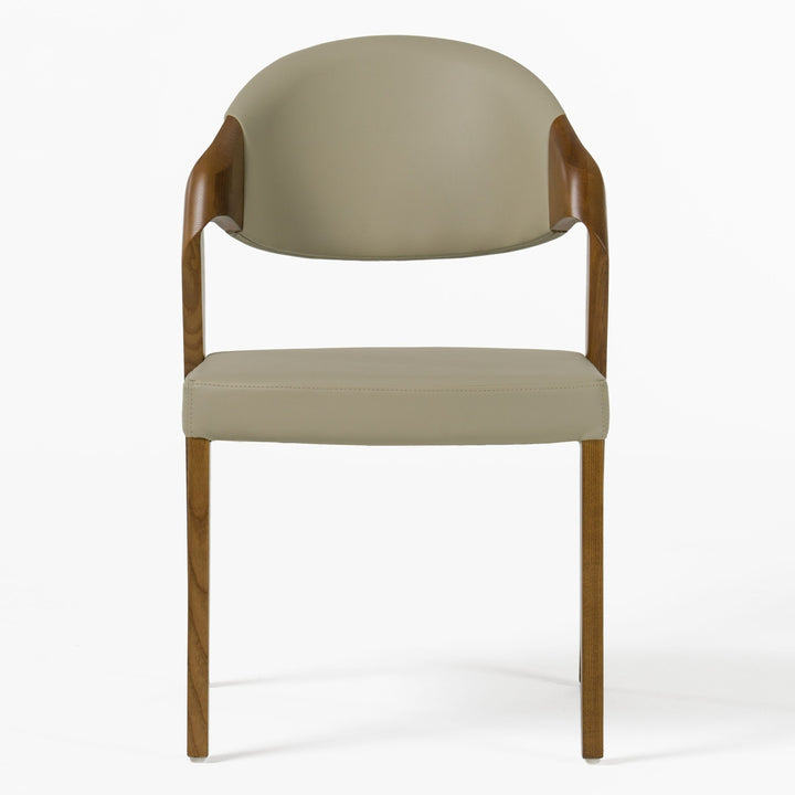 Arlo Mid-Century Beige & Walnut Dining Chair (Set of 2)