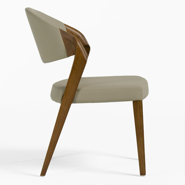 Arlo Mid-Century Beige & Walnut Dining Chair (Set of 2)