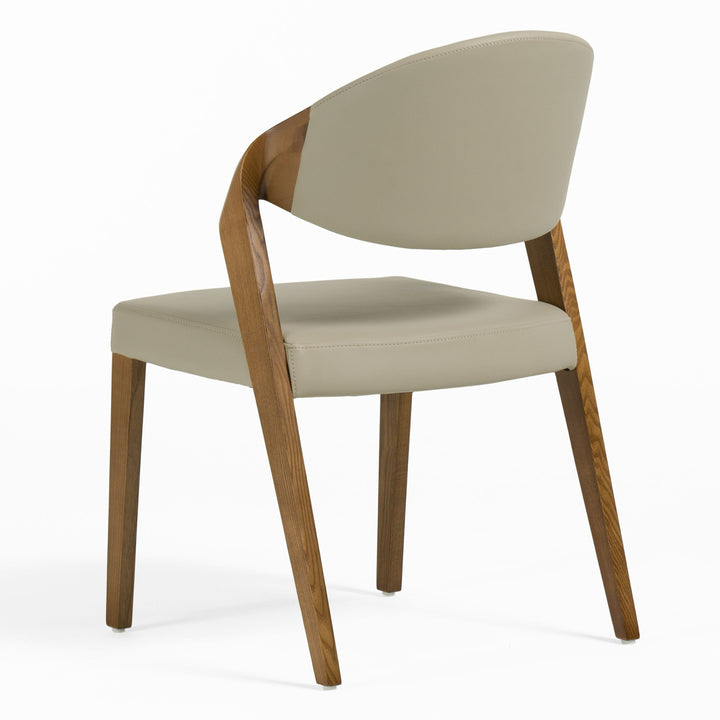 Arlo Mid-Century Beige  and  Walnut Dining Chair 