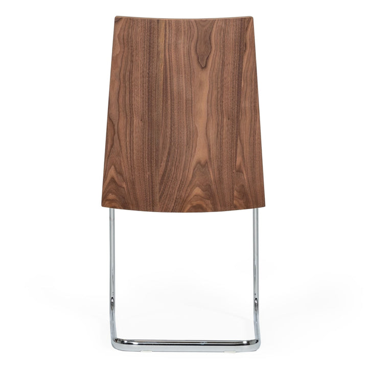 Morgan  Modern White & Walnut Dining Chair (Set of 2)