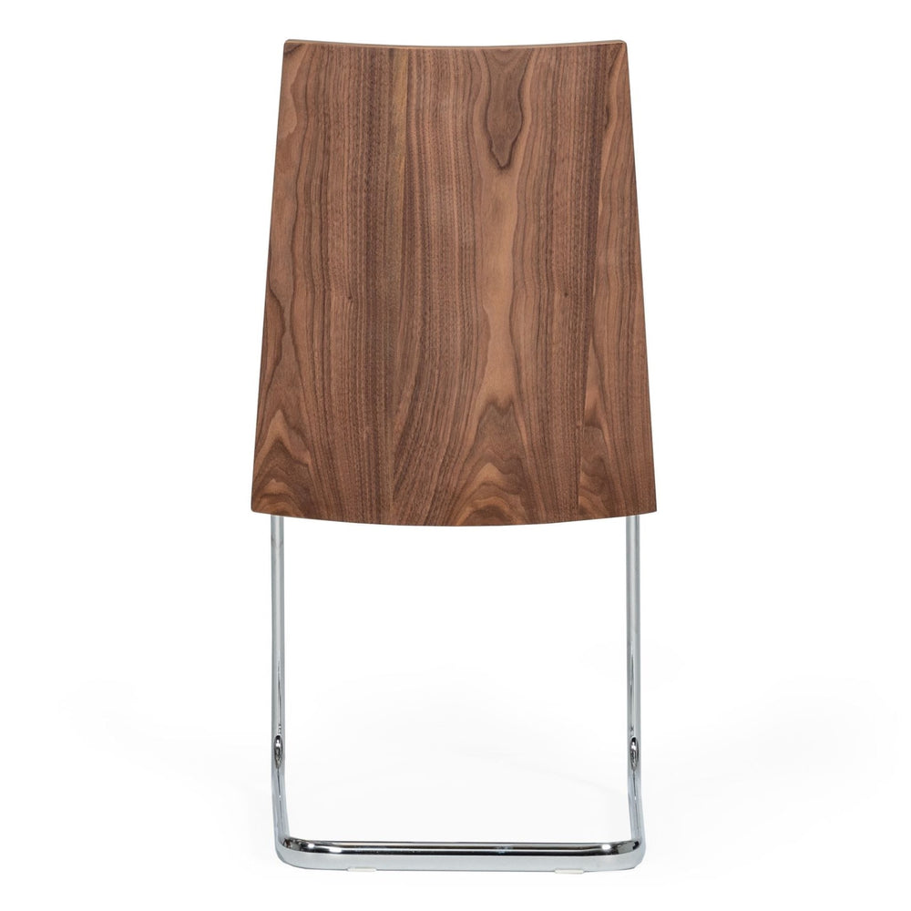Morgan - Modern White & Walnut Dining Chair (Set of 2) - View 5