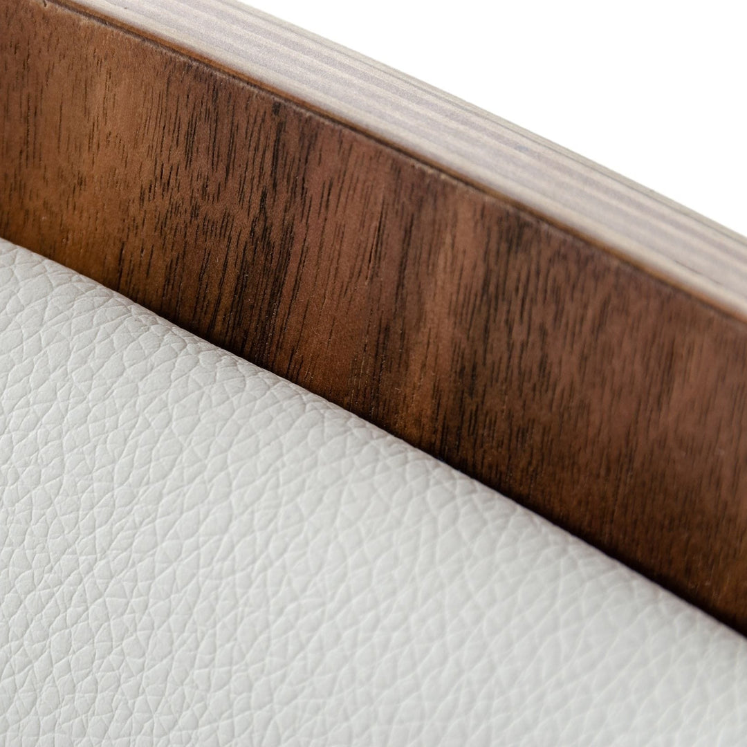 Morgan  Modern White & Walnut Dining Chair (Set of 2)