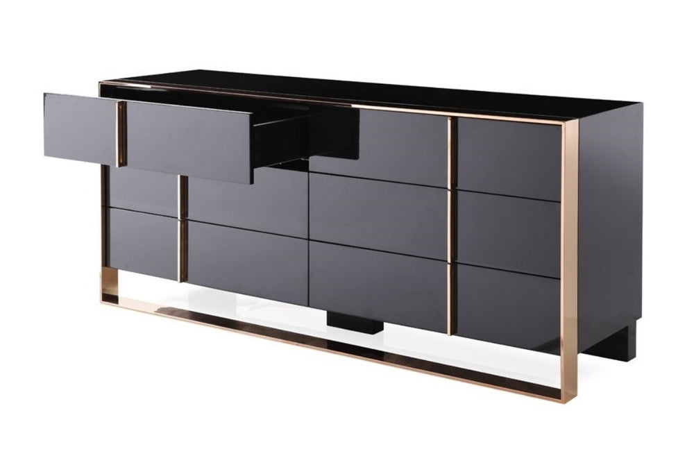 Cartier Modern Black & Rosegold Dresser - View 3