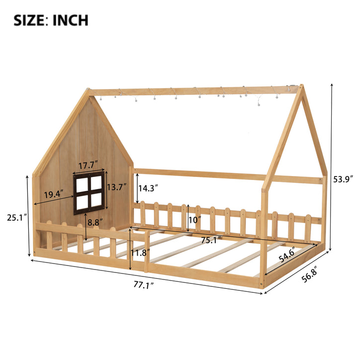 wood-house-bed-with-window-and-fence-natural