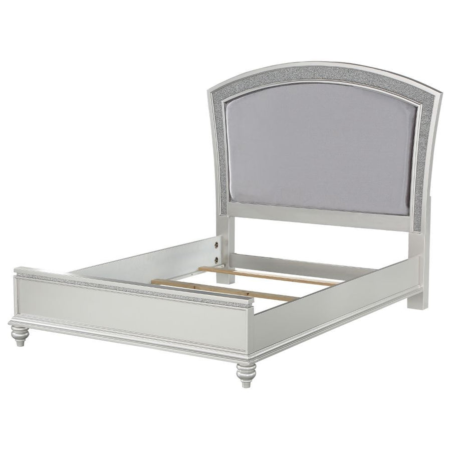 ACME Furniture Maverick Eastern King Bed Fabric & Platinum