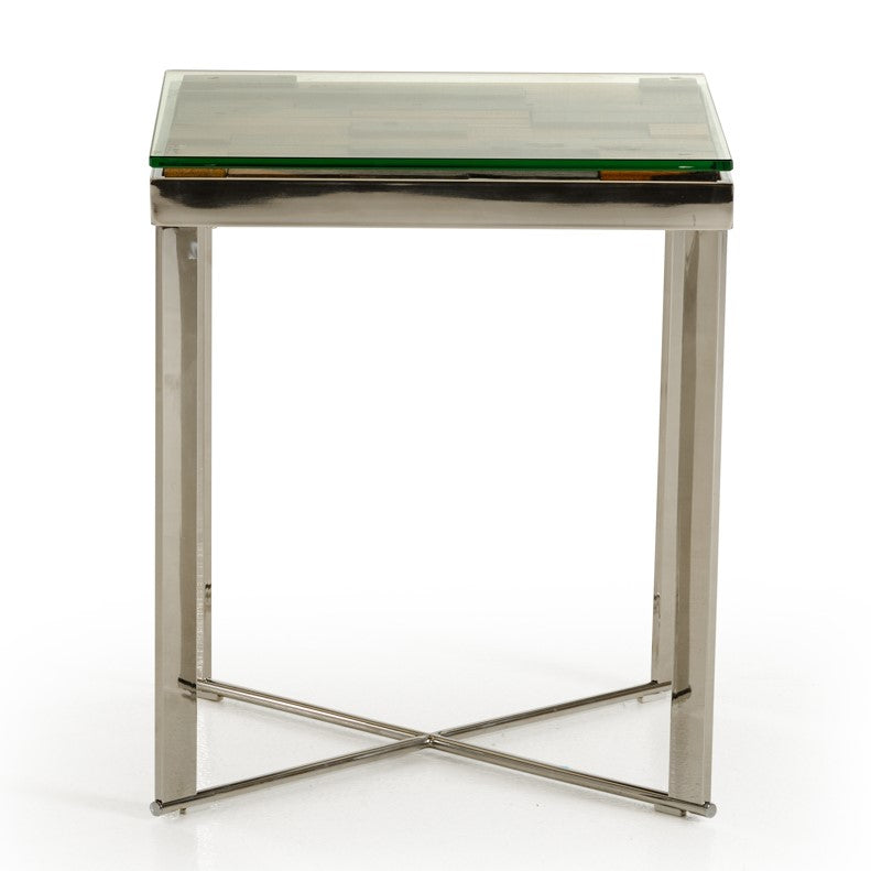 Santiago Modern Rectangular Wood Mosaic End Table
