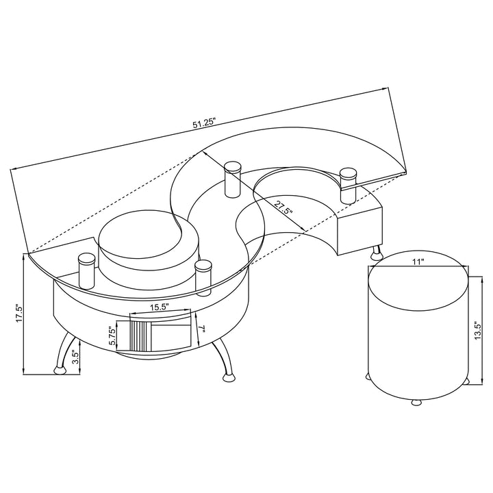 Coaster Furniture 720218 Buckley 3-piece Coffee Table and Stools Set Cappuccino