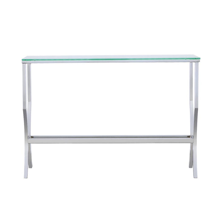 Coaster Furniture 720339 Saide Rectangular Glass Top Entryway Console Table Chrome