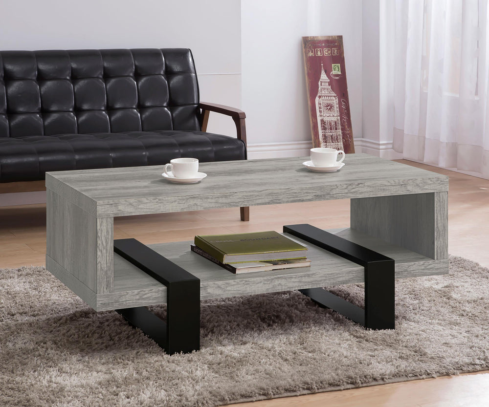 Coaster Furniture 720878 Dinard Engineered Wood Coffee Table Grey Driftwood