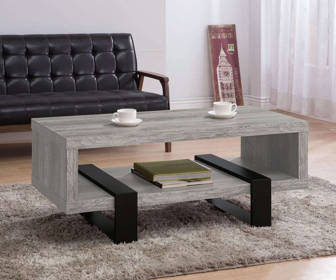 Coaster Furniture 720878 Dinard Engineered Wood Coffee Table Grey Driftwood