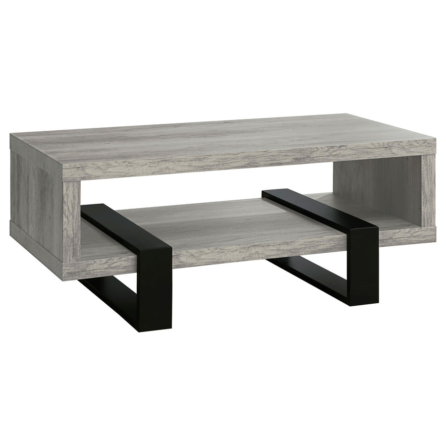 Coaster Furniture 720878 Dinard Engineered Wood Coffee Table Grey Driftwood