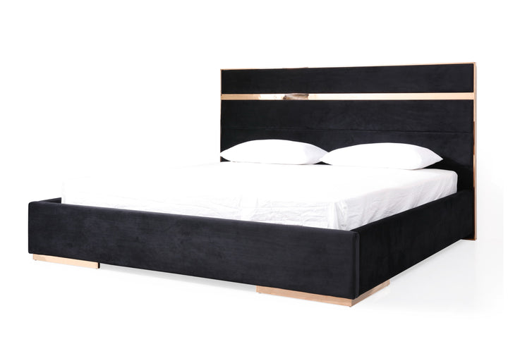 Cartier Modern Black Velvet  and  Rosegold Bed