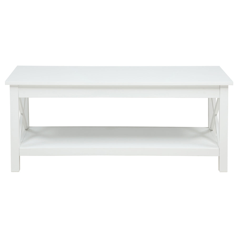 Skyview - 2 Piece Rectangular Lift Top Coffee Table Set - White