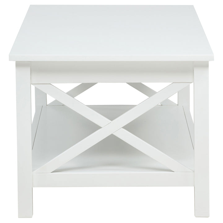 Skyview - 2 Piece Rectangular Lift Top Coffee Table Set - White