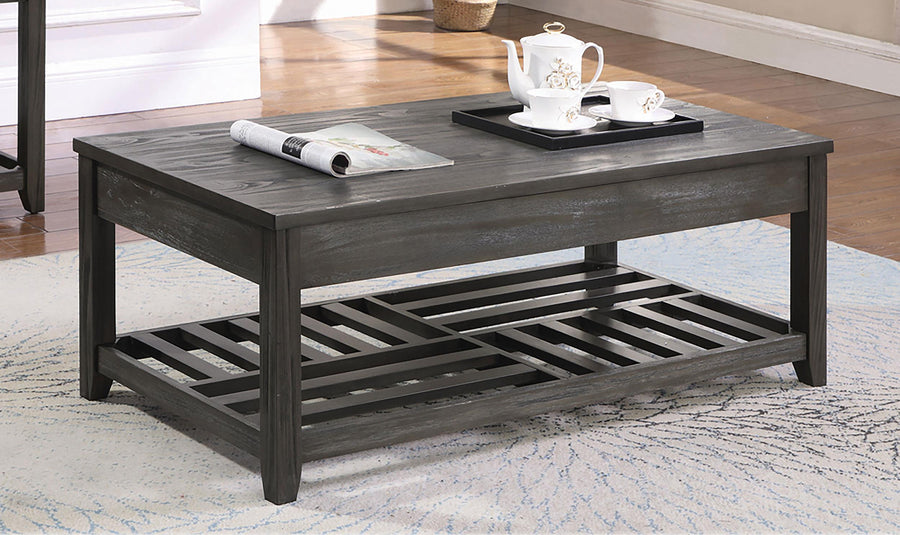 Coaster Furniture 722288 Cliffview Rectangular Wood Lift Top Coffee Table Grey