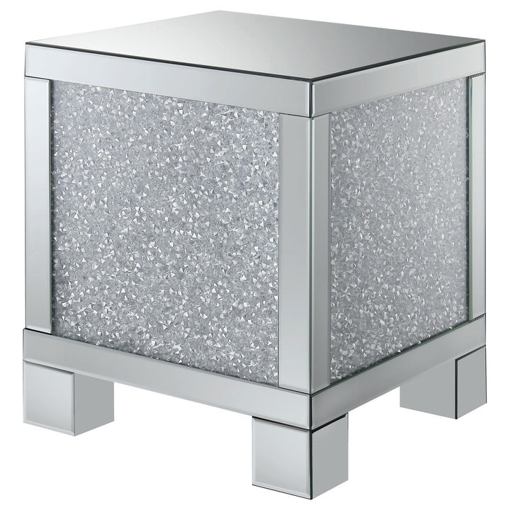 Coaster Furniture 722497 Gillian Rectangular Mirrored Acrylic Side End Table Silver