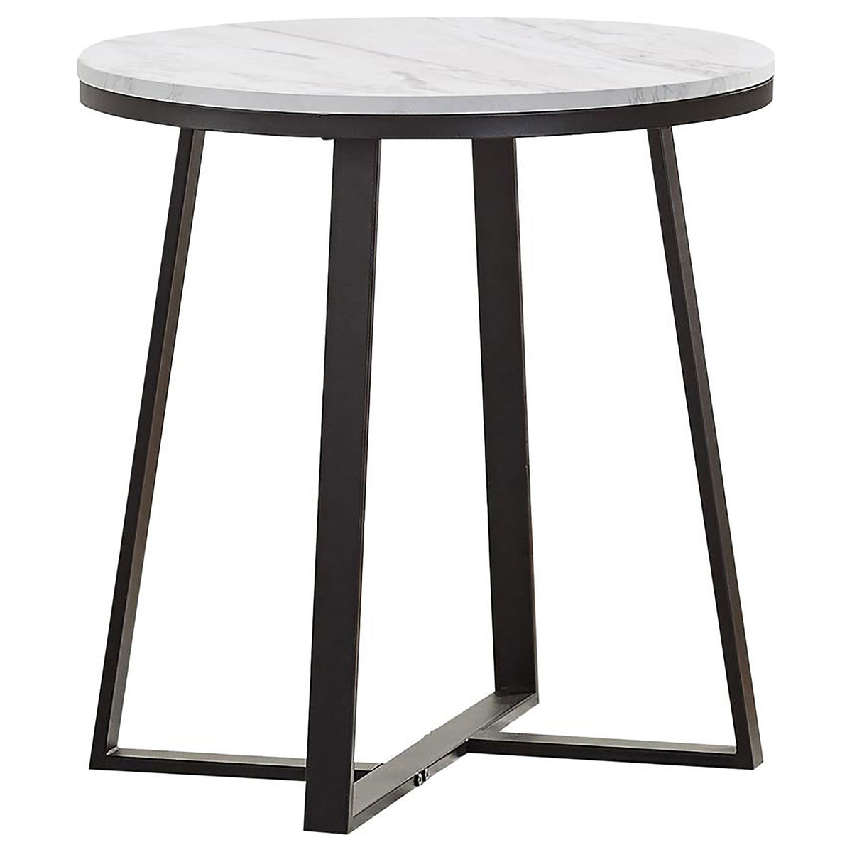 Hugo - 3 Piece Faux Marble Coffee And End Table Set - White