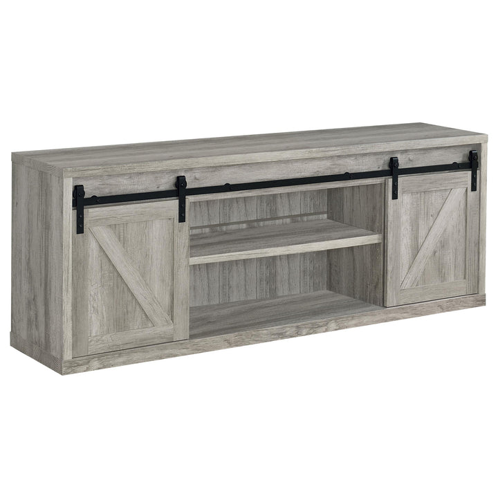 Coaster Furniture 723263 Brockton 2-door Engineered Wood 71" TV Stand Grey Driftwood