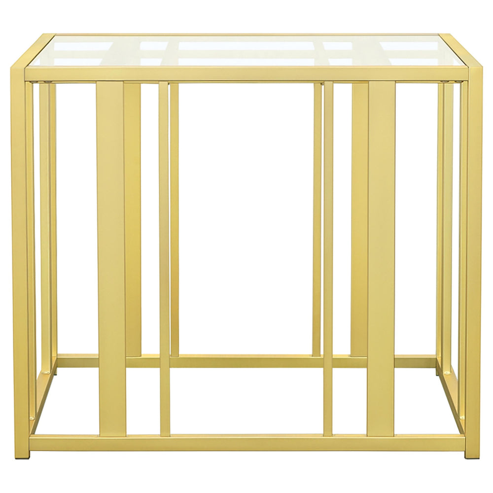 Adri - 2 Piece Coffee And End Table Set - Matte Brass