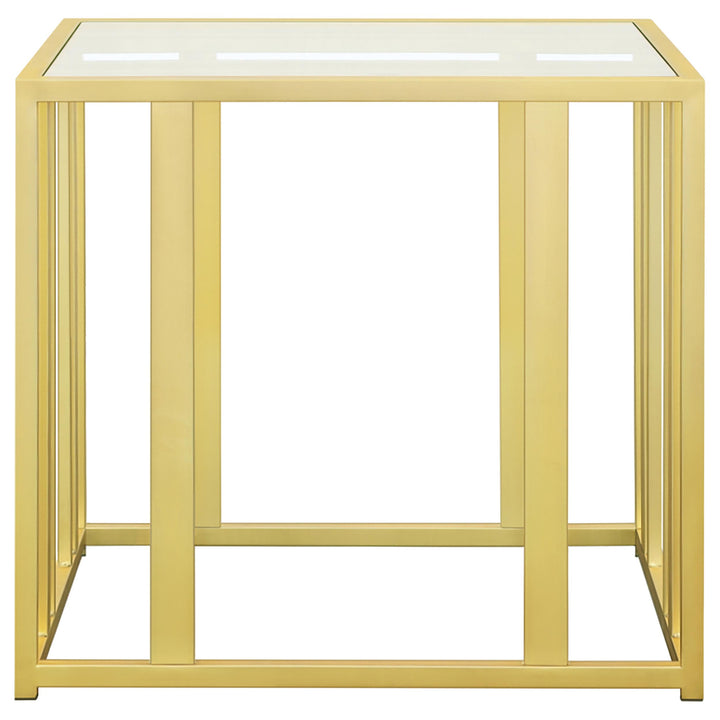 Adri - 2 Piece Coffee And End Table Set - Matte Brass