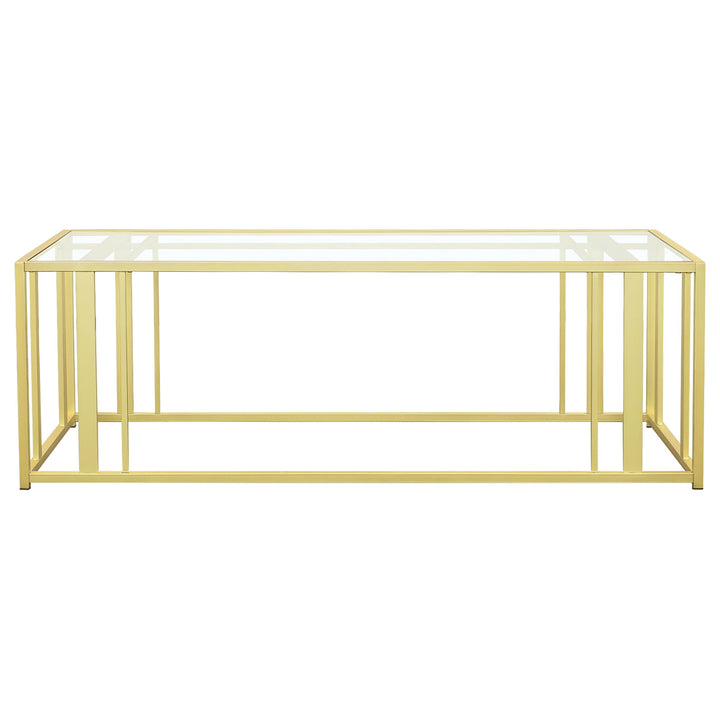 Adri - 2 Piece Coffee And End Table Set - Matte Brass