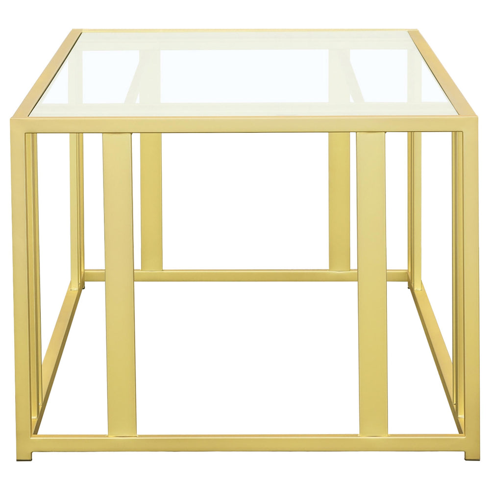Adri - 2 Piece Coffee And End Table Set - Matte Brass