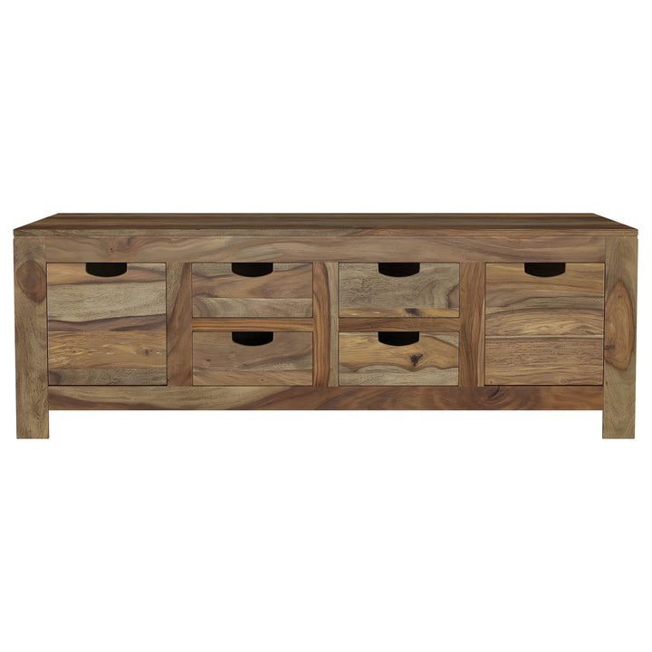 Esther - 6-Drawer Solid Wood Coffee Table - Natural