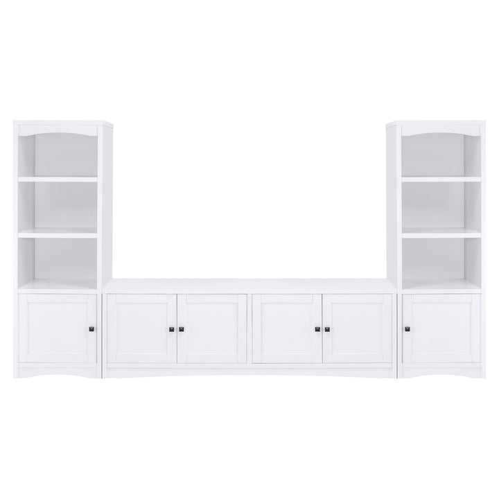Coaster Furniture 724113 Laughlin 4-door Engineered Wood 78-inch TV Stand White