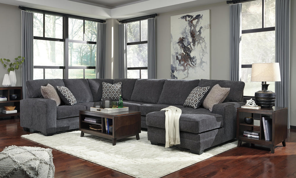 Tracling 3-Piece Sectional with Chaise - Slate (3)