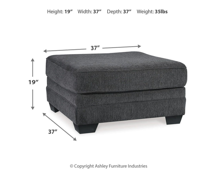 Tracling Oversized Ottoman - Dark Gray (4)