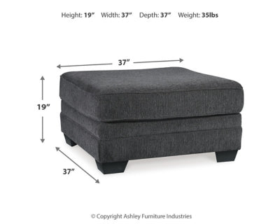 Tracling Oversized Ottoman - Dark Gray