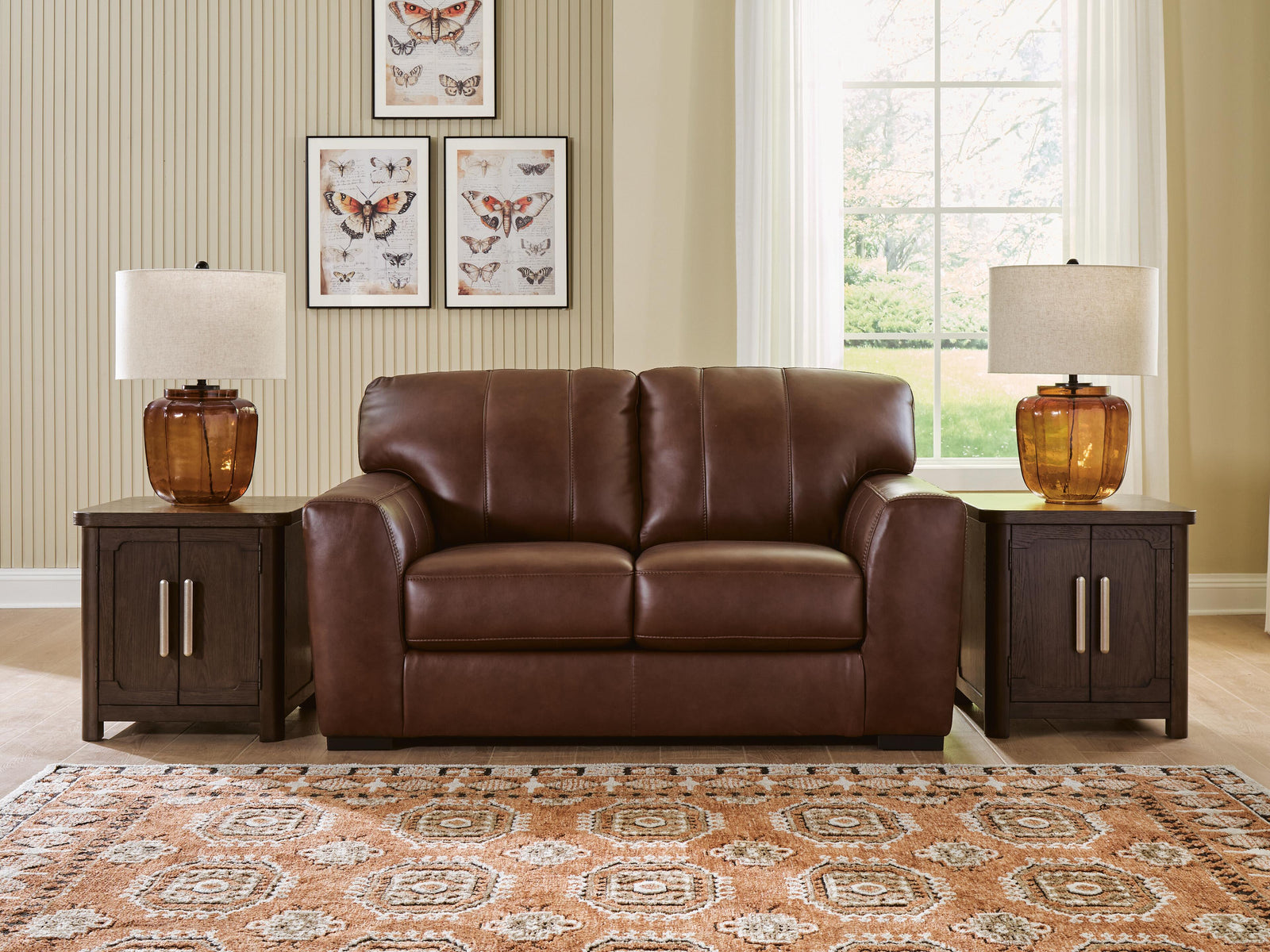 Brogliano Loveseat - Light Brown (2)