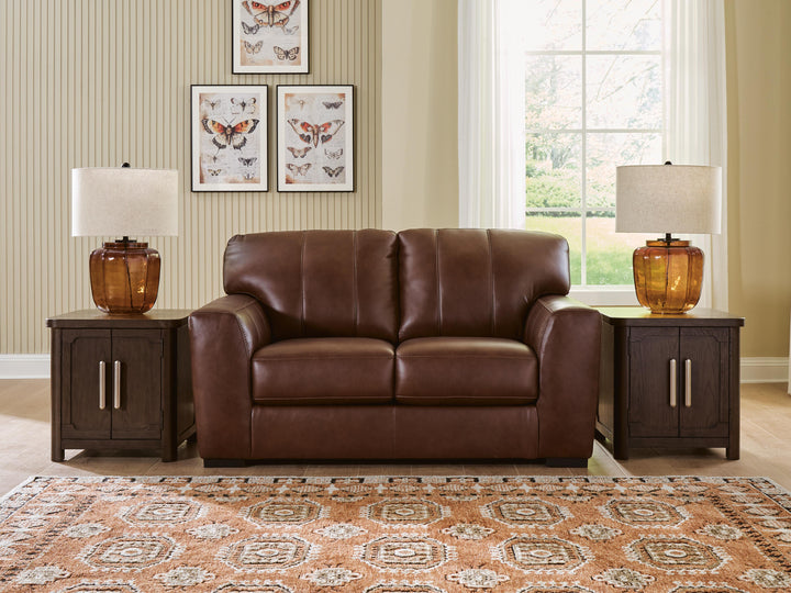 Brogliano Loveseat - Light Brown (2)