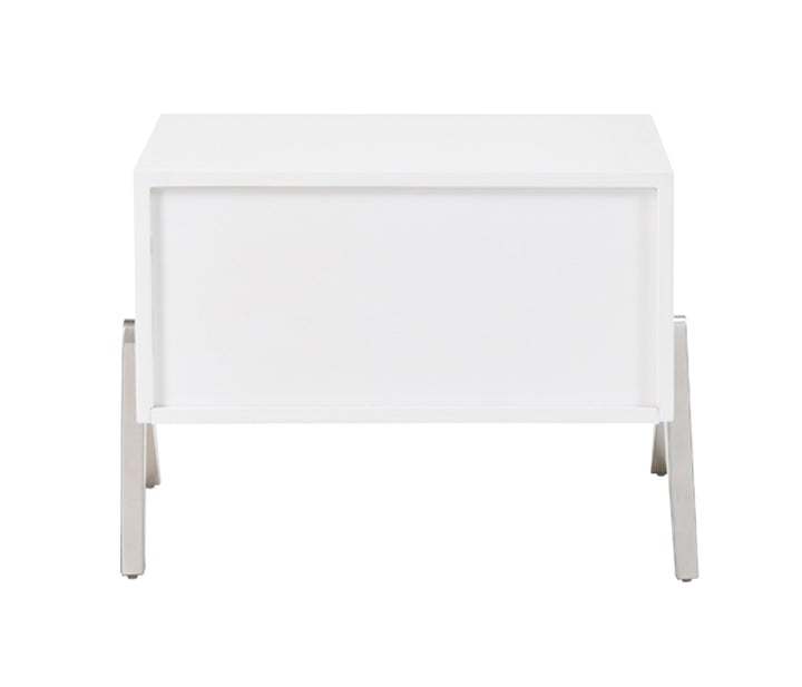 Candid Modern White Nightstand - View 5