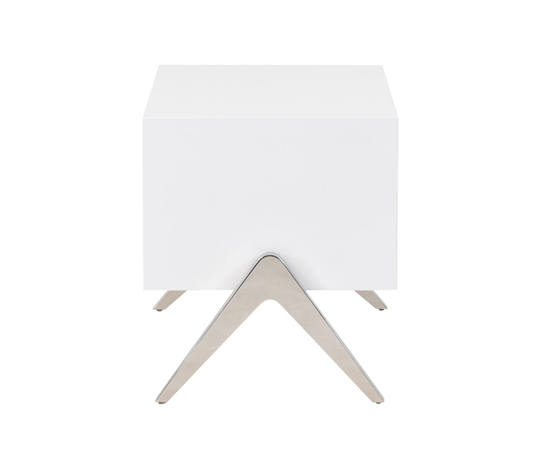 Candid Modern White Nightstand