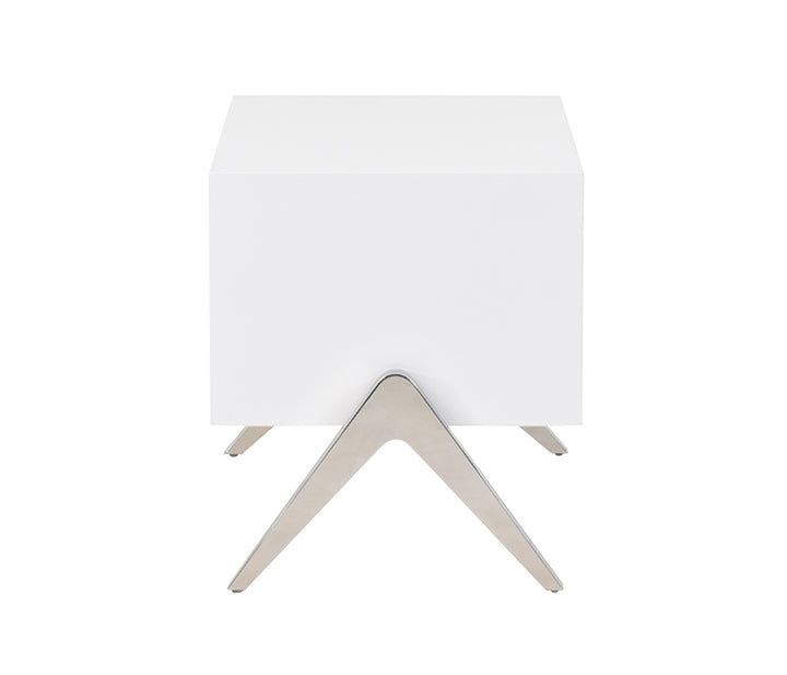 Candid Modern White Nightstand - View 6