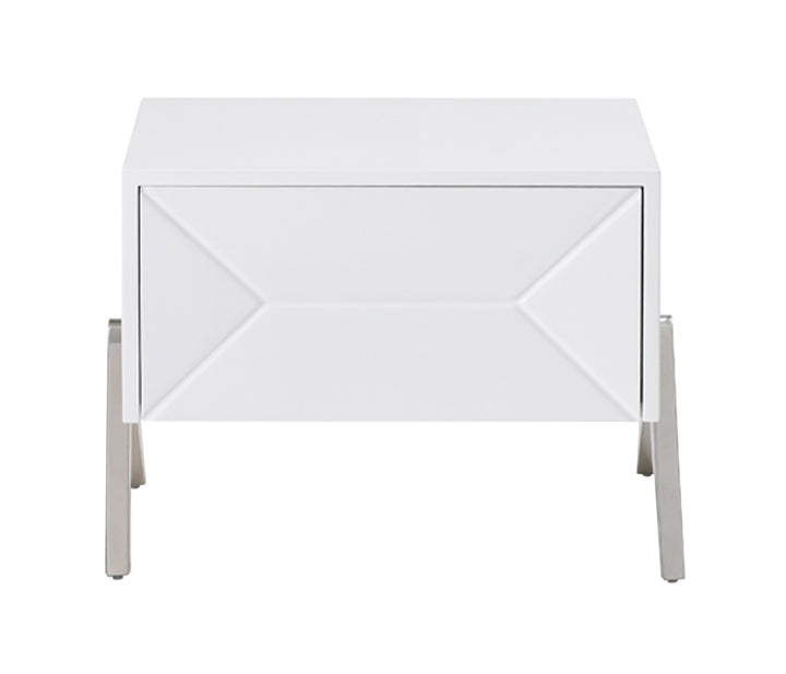 Candid Modern White Nightstand