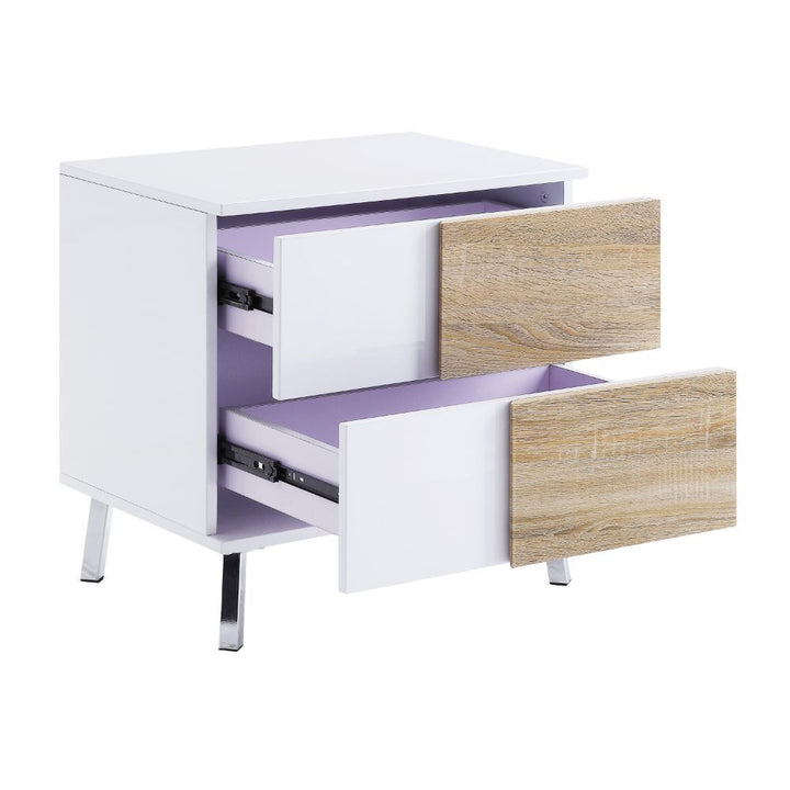 ACME Furniture Verux End Table White High Gloss