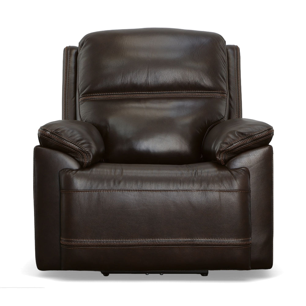 Jackson Leather Power Recliner with Power Headrest in Dark Brown